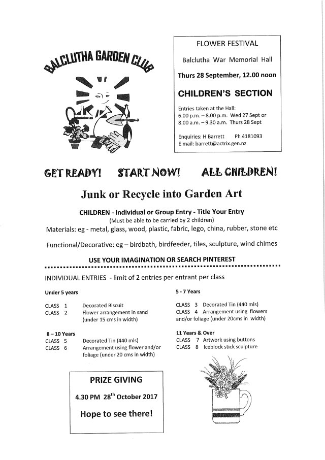 Balclutha Garden Club